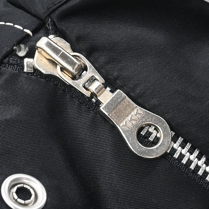 Chanel Hooded Zip Up Jacket Black