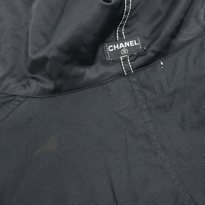 Chanel Hooded Zip Up Jacket Black