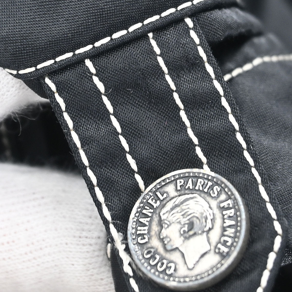 Chanel Hooded Zip Up Jacket Black