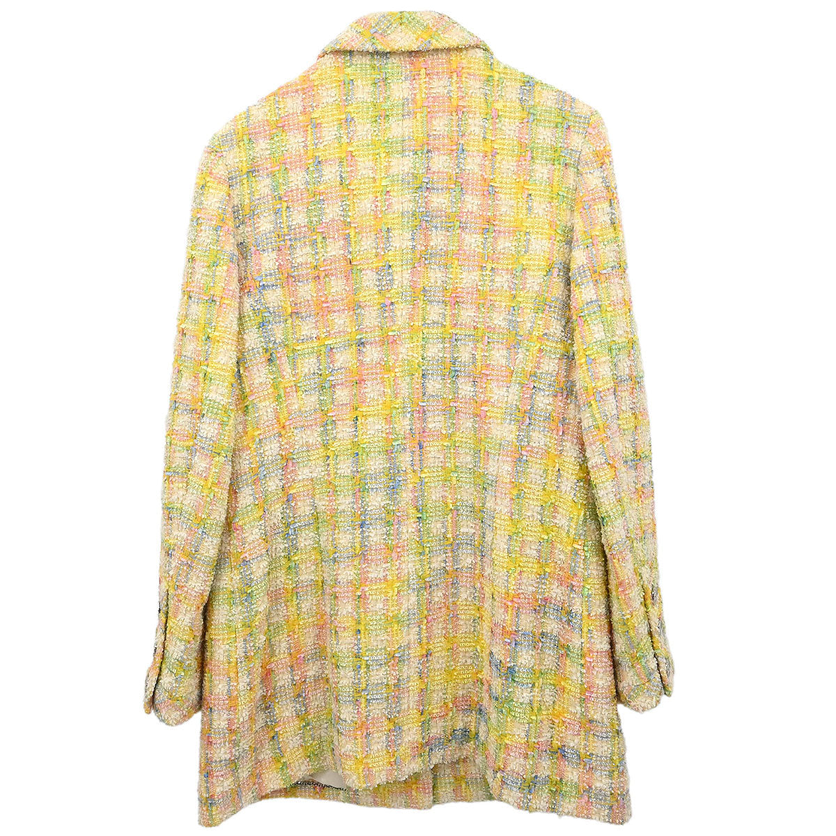 Chanel 1996 Single Breasted Jacket Tweed Yellow #44