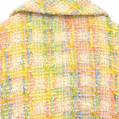 Chanel 1996 Single Breasted Jacket Tweed Yellow #44