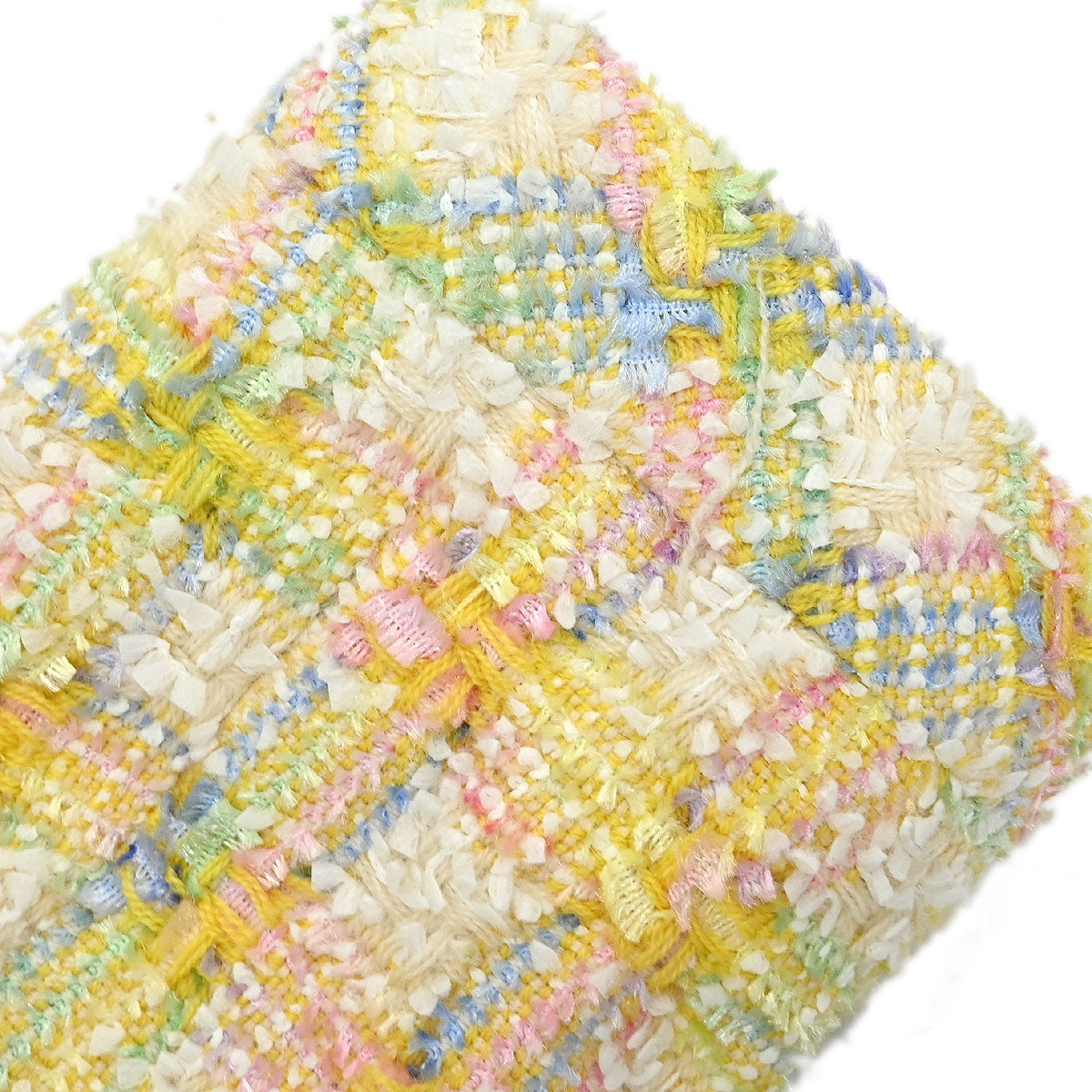 Chanel 1996 Single Breasted Jacket Tweed Yellow #44