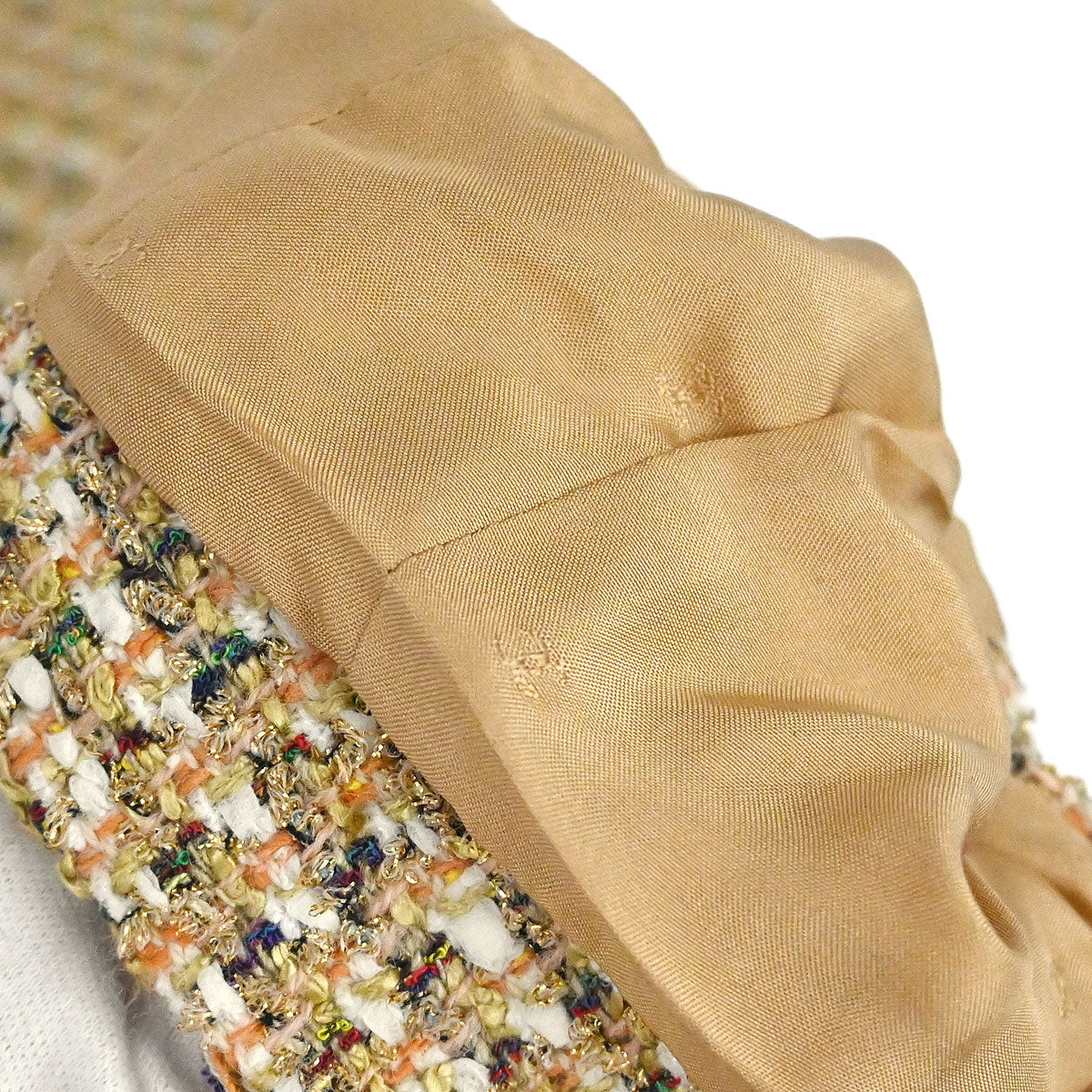 Chanel 1994 Setup Suit Jacket Dress Tweed Beige #38