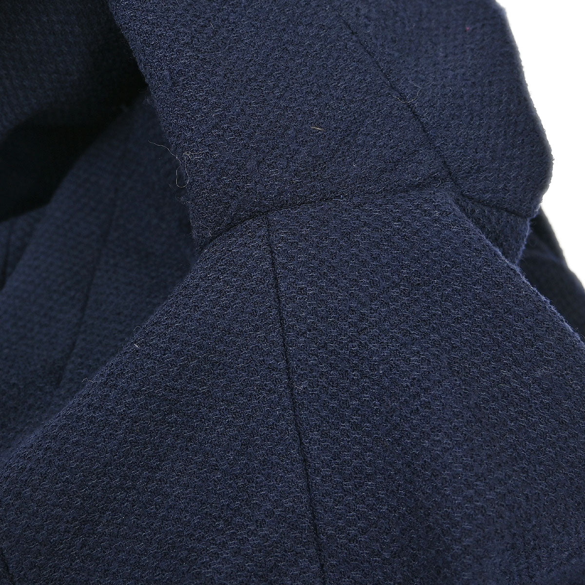 Chanel 1997 Double Breasted Collarless Jacket Navy #36