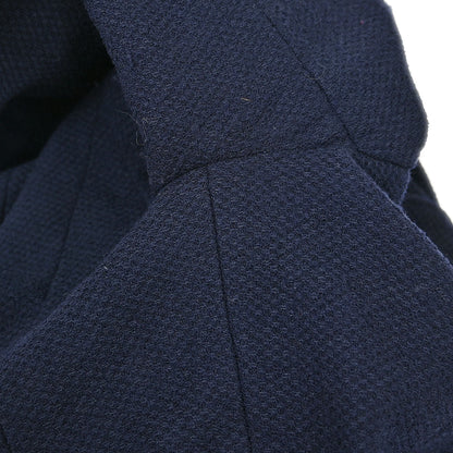 Chanel 1997 Double Breasted Collarless Jacket Navy #36