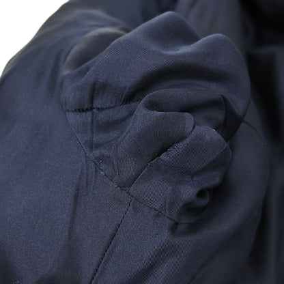 Chanel 1997 Double Breasted Collarless Jacket Navy #36
