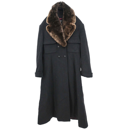 Chanel 1997 Bieber Fur Collar Cashmere Coat #38