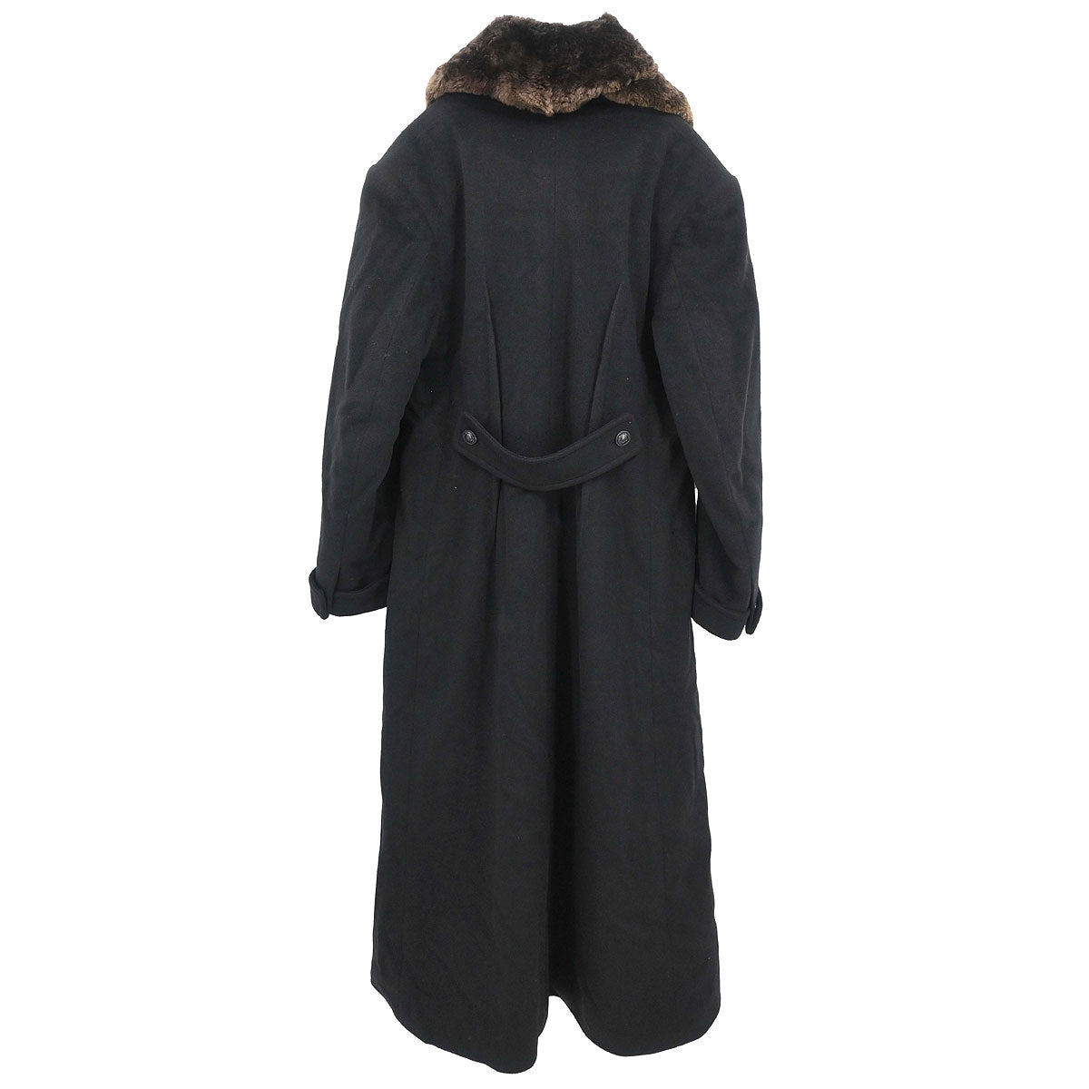 Chanel 1997 Bieber Fur Collar Cashmere Coat #38