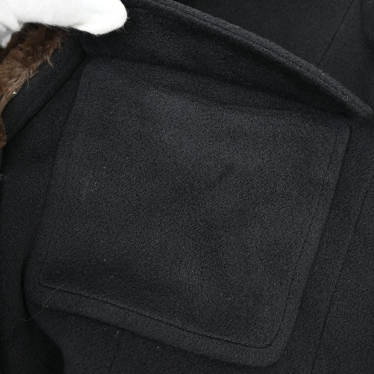 Chanel 1997 Bieber Fur Collar Cashmere Coat #38