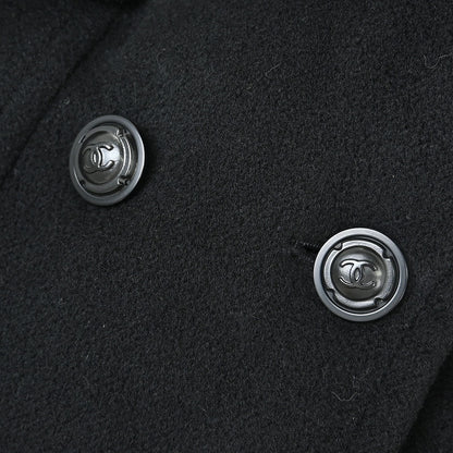 Chanel 1997 Bieber Fur Collar Cashmere Coat #38