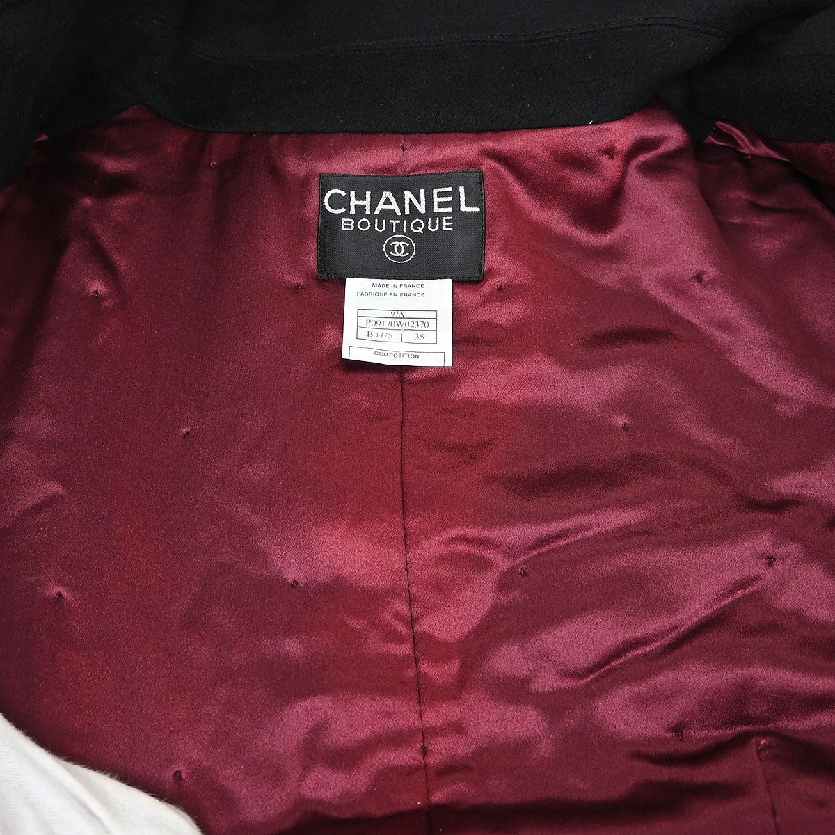 Chanel 1997 Bieber Fur Collar Cashmere Coat #38