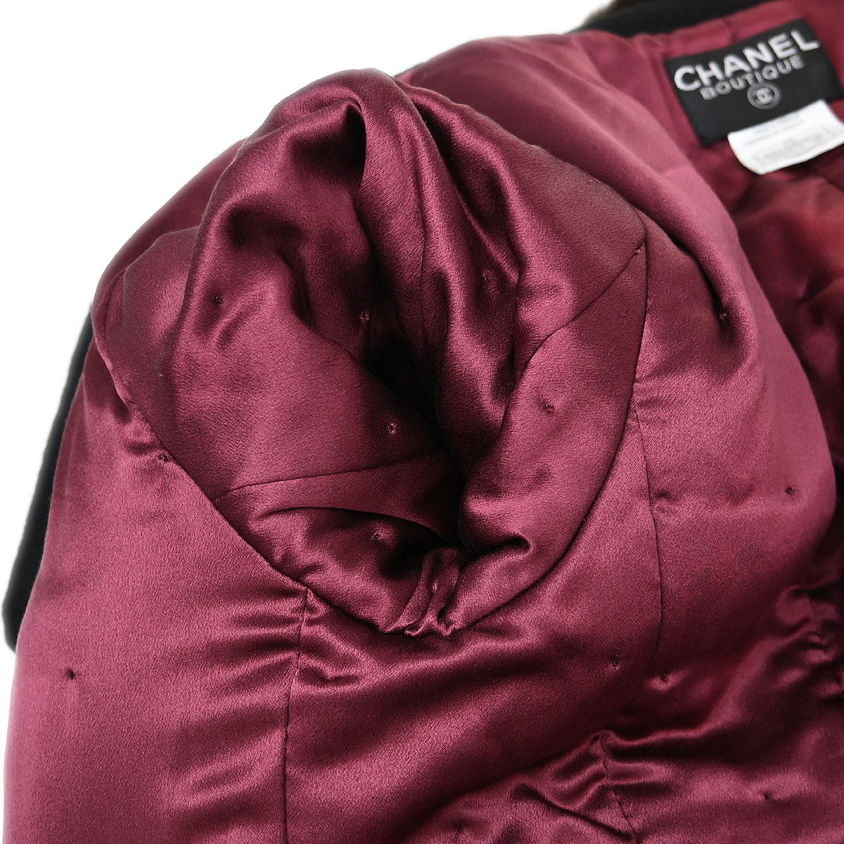 Chanel 1997 Bieber Fur Collar Cashmere Coat #38