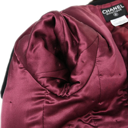 Chanel 1997 Bieber Fur Collar Cashmere Coat #38