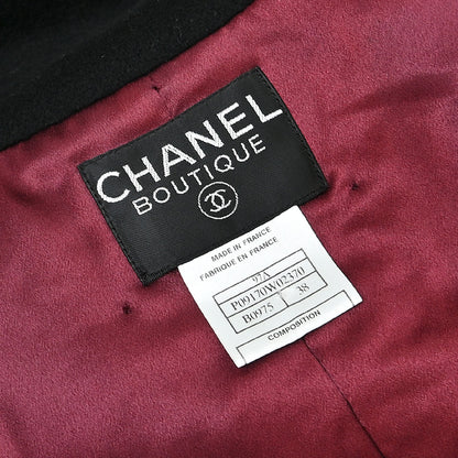 Chanel 1997 Bieber Fur Collar Cashmere Coat #38