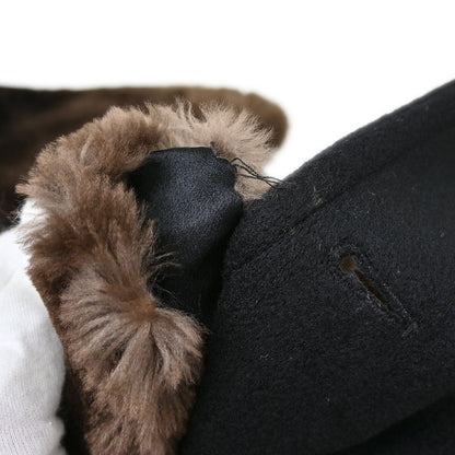 Chanel 1997 Bieber Fur Collar Cashmere Coat #38