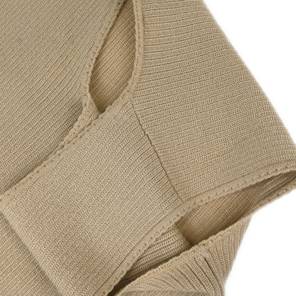 Chanel 1999 Sleeveless Vest Knit Top Beige #38