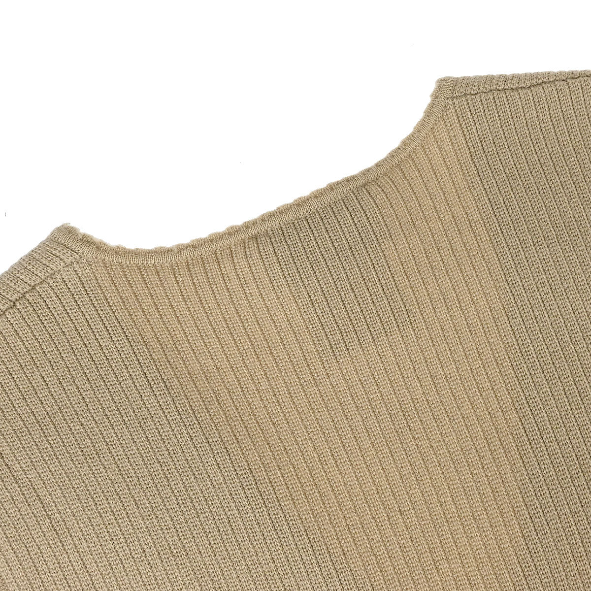 Chanel 1999 Sleeveless Vest Knit Top Beige #38