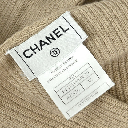 Chanel 1999 Sleeveless Vest Knit Top Beige #38