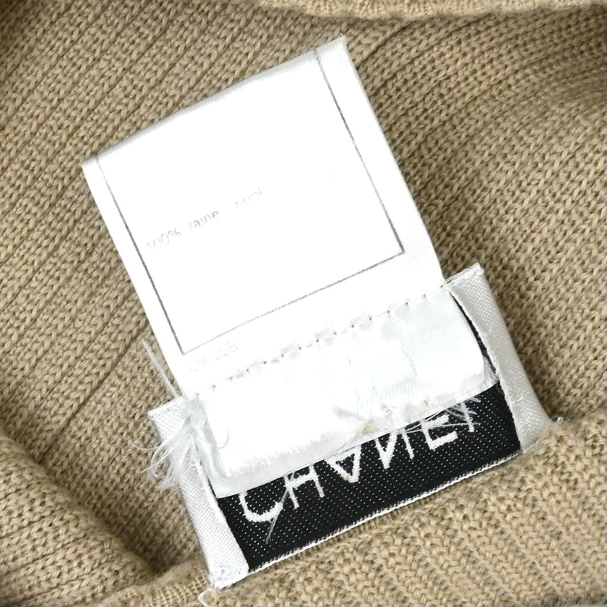 Chanel 1999 Sleeveless Vest Knit Top Beige #38