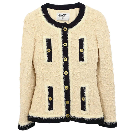 Chanel 1994 Collarless Jacket Ivory #36