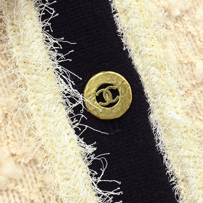 Chanel 1994 Collarless Jacket Ivory #36