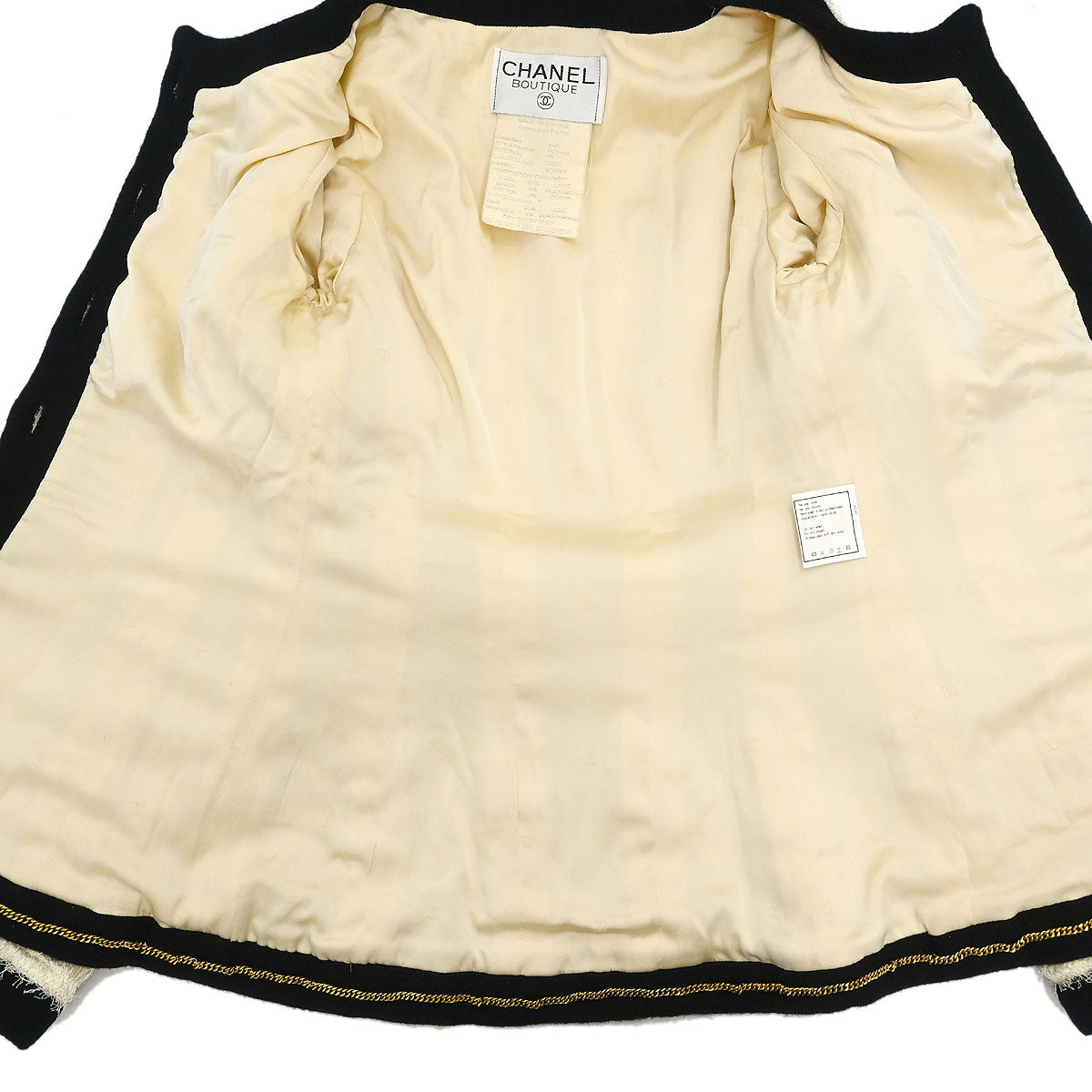 Chanel 1994 Collarless Jacket Ivory #36