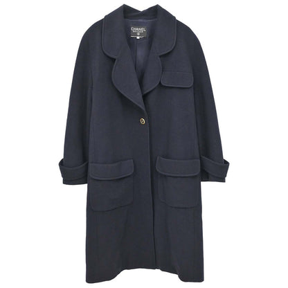 Chanel Long Coat Navy #40