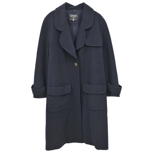 Chanel Long Coat Navy #40