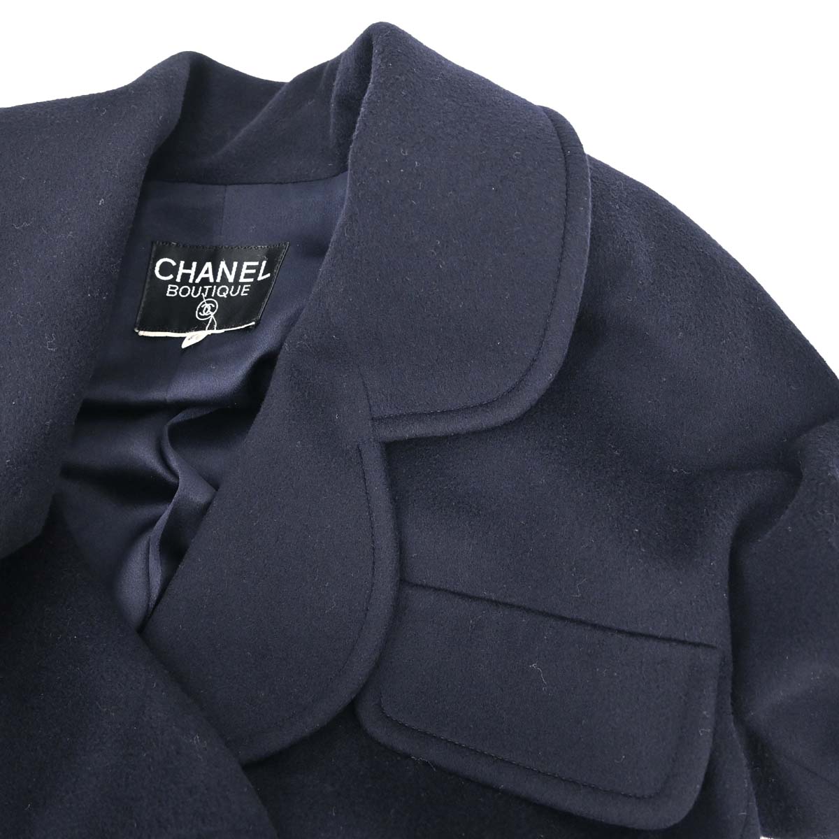 Chanel Long Coat Navy #40