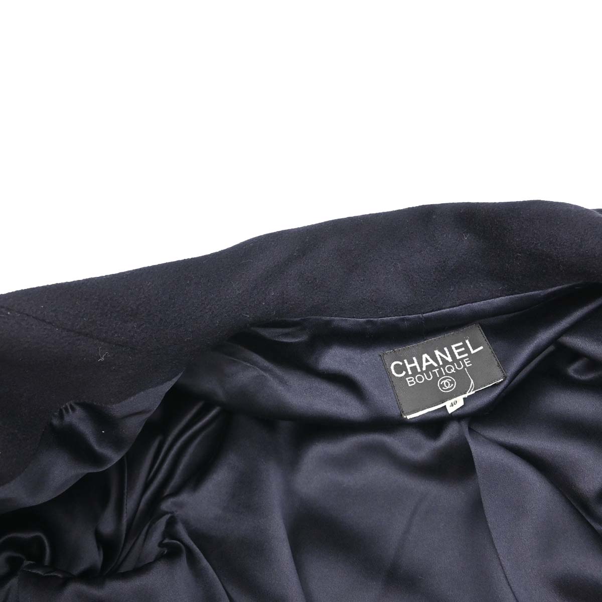 Chanel Long Coat Navy #40