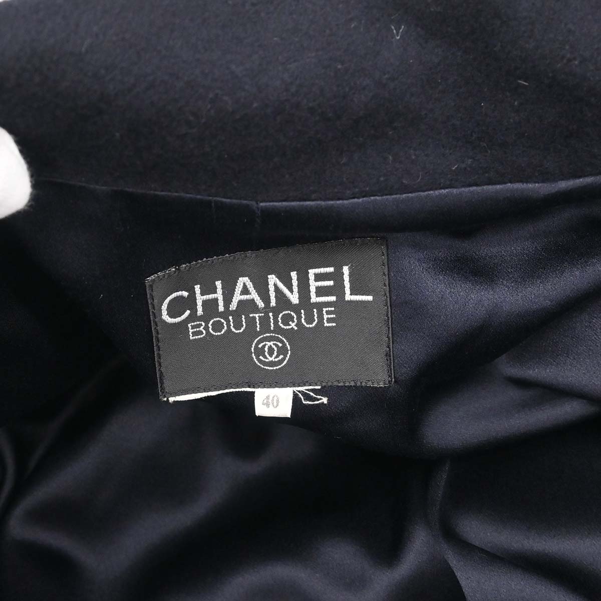 Chanel Long Coat Navy #40