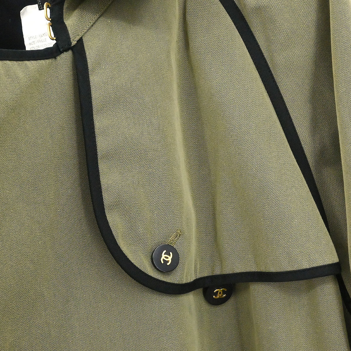 Chanel Trench Coat Khaki #38