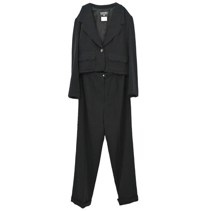 Chanel 1995 Setup Jacket Pants Black #38