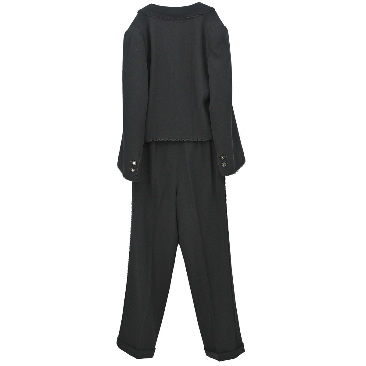 Chanel 1995 Setup Jacket Pants Black #38