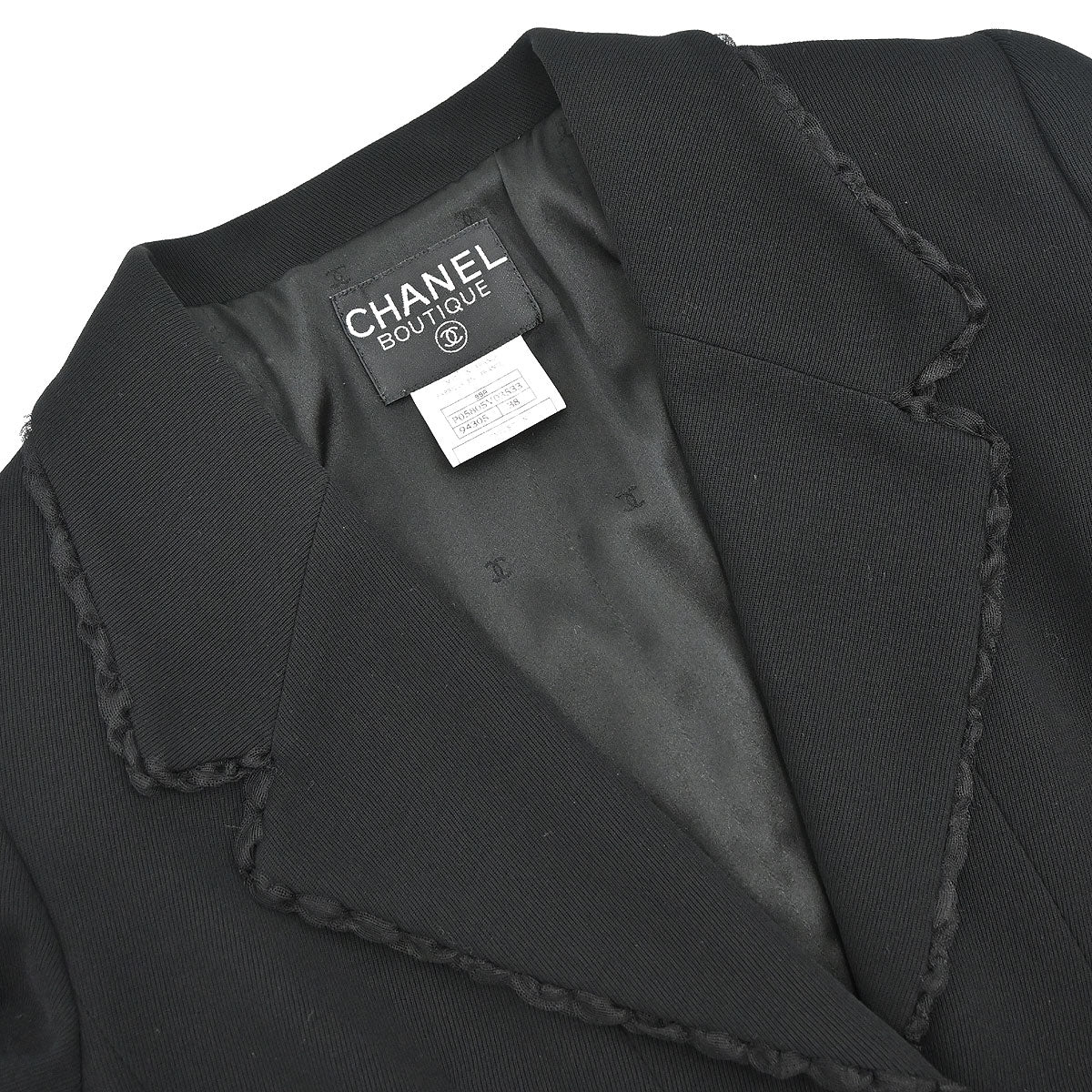 Chanel 1995 Setup Jacket Pants Black #38