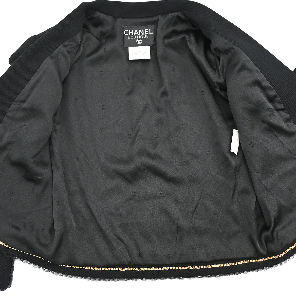 Chanel 1995 Setup Jacket Pants Black #38