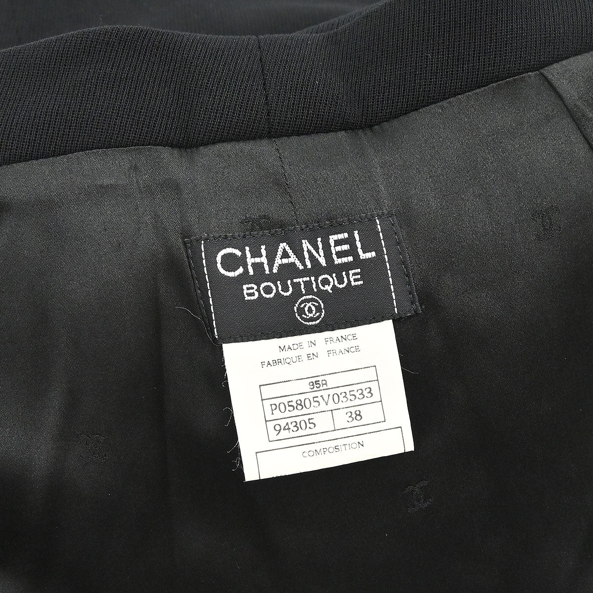Chanel 1995 Setup Jacket Pants Black #38
