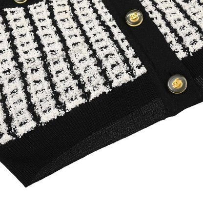 Chanel 1997 Tweed Cardigan Black #42