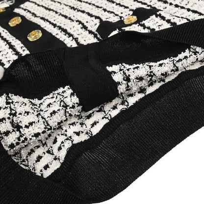 Chanel 1997 Tweed Cardigan Black #42