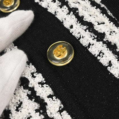 Chanel 1997 Tweed Cardigan Black #42