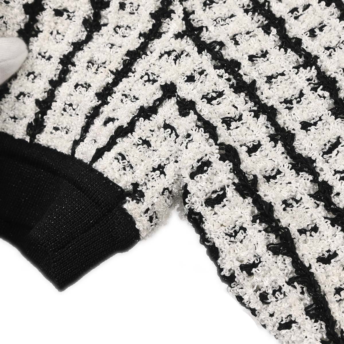 Chanel 1997 Tweed Cardigan Black #42