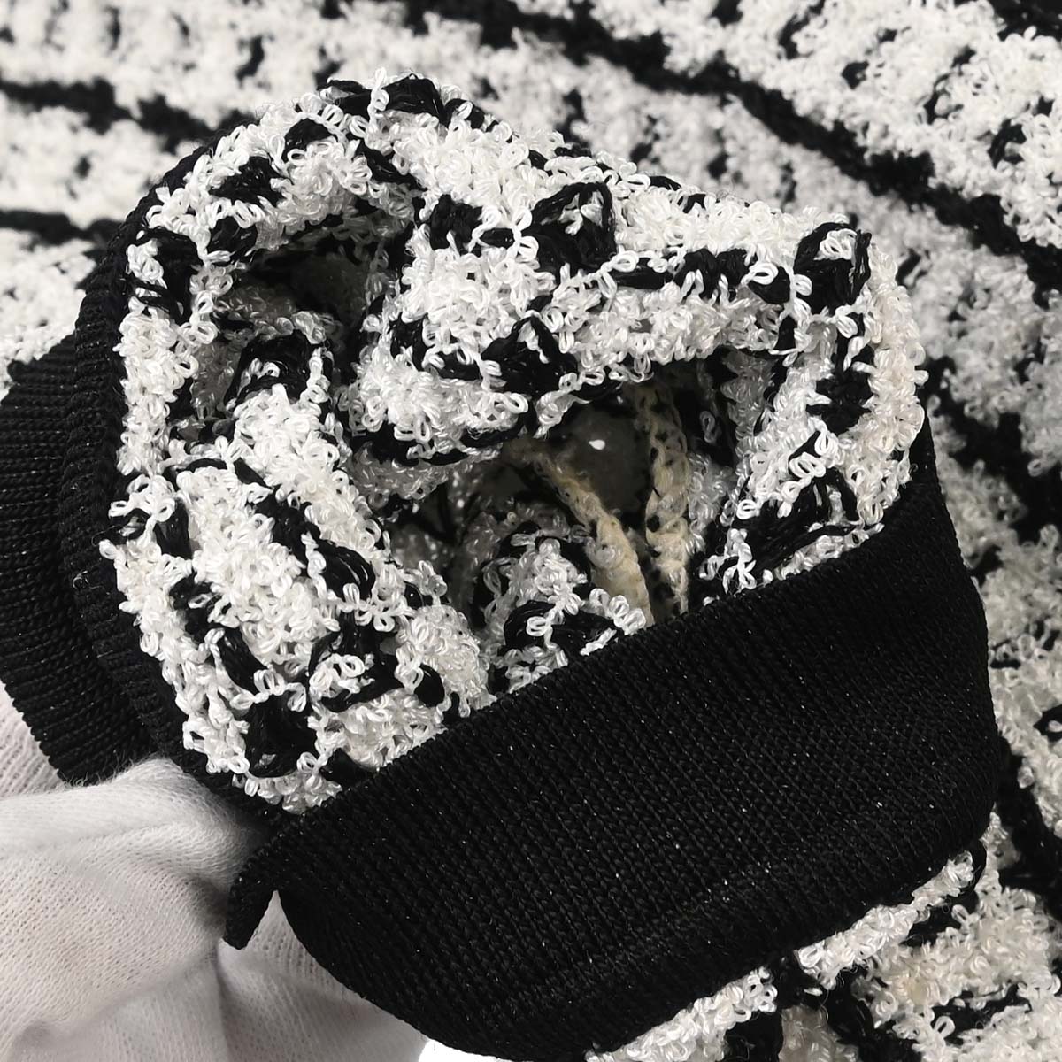 Chanel 1997 Tweed Cardigan Black #42