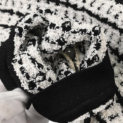 Chanel 1997 Tweed Cardigan Black #42