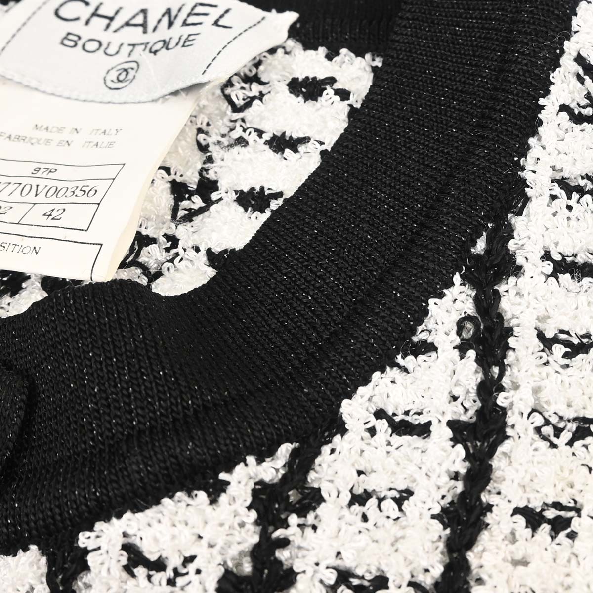 Chanel 1997 Tweed Cardigan Black #42