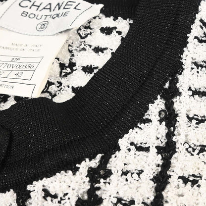 Chanel 1997 Tweed Cardigan Black #42