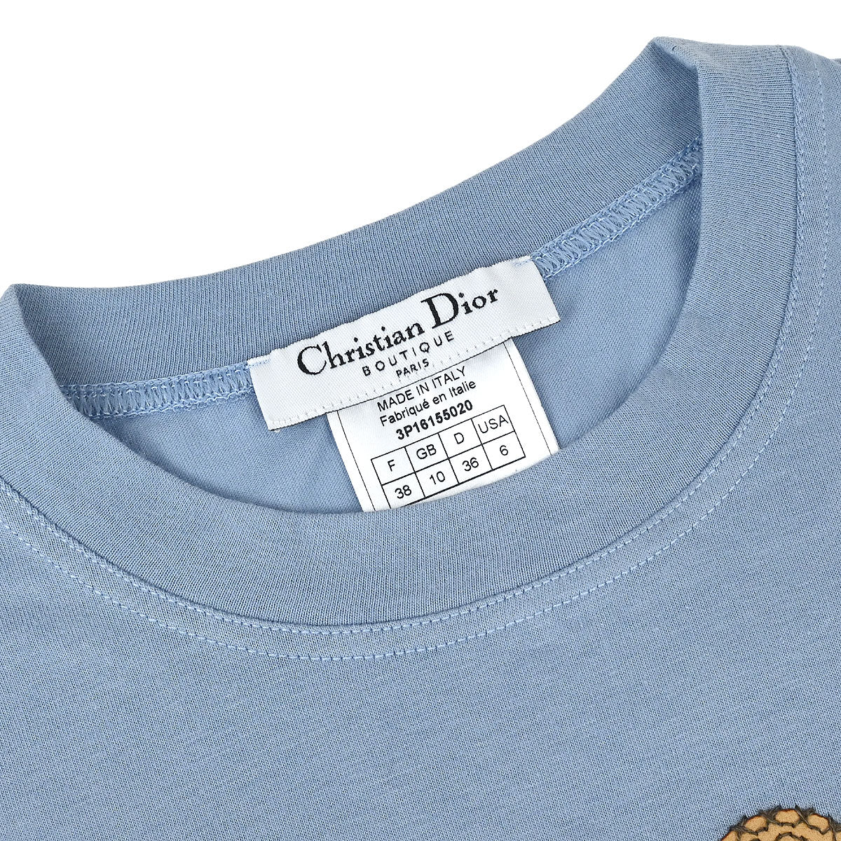 Christian Dior 2003 Short Sleeve T-shirt Top Blue #38