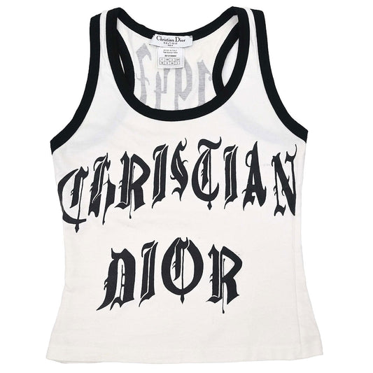 Christian Dior 2002 Gothic Logo Tank Top #36