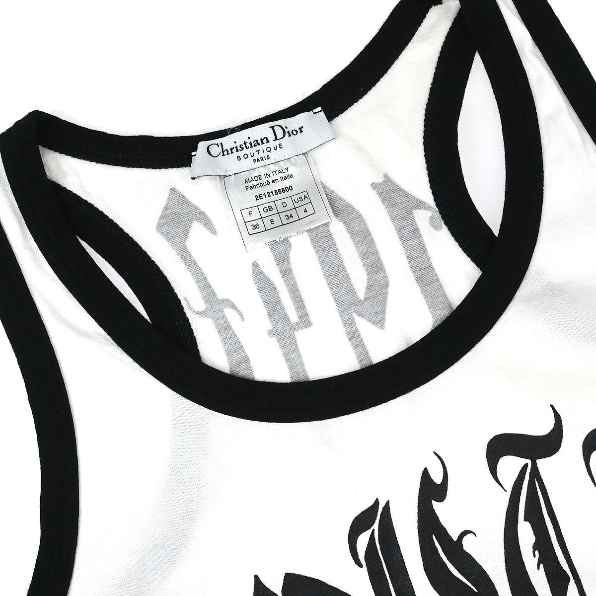 Christian Dior 2002 Gothic Logo Tank Top #36