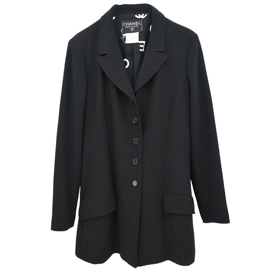 Chanel 1997 Single Breasted Jacket Black #44