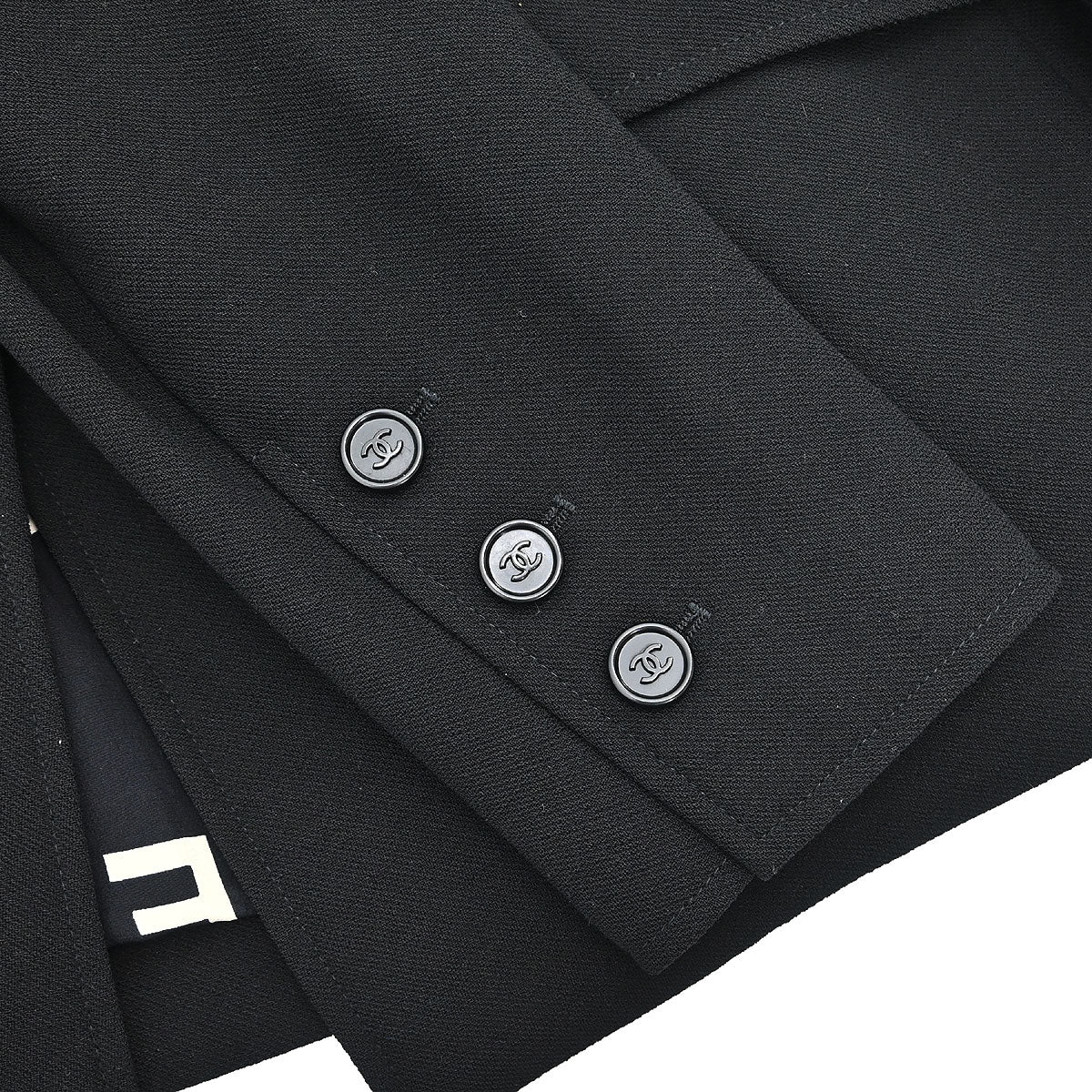 Chanel 1997 Single Breasted Jacket Black #44